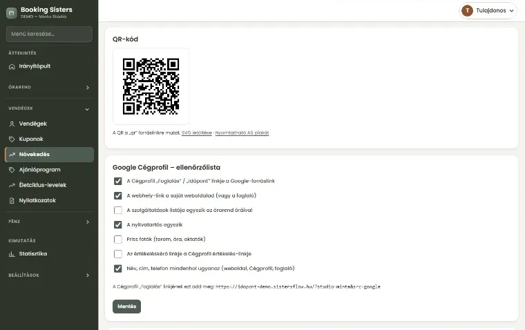 Láthatóság: QR-kód, Google Cégprofil-ellenőrzőlista és forrás-statisztika